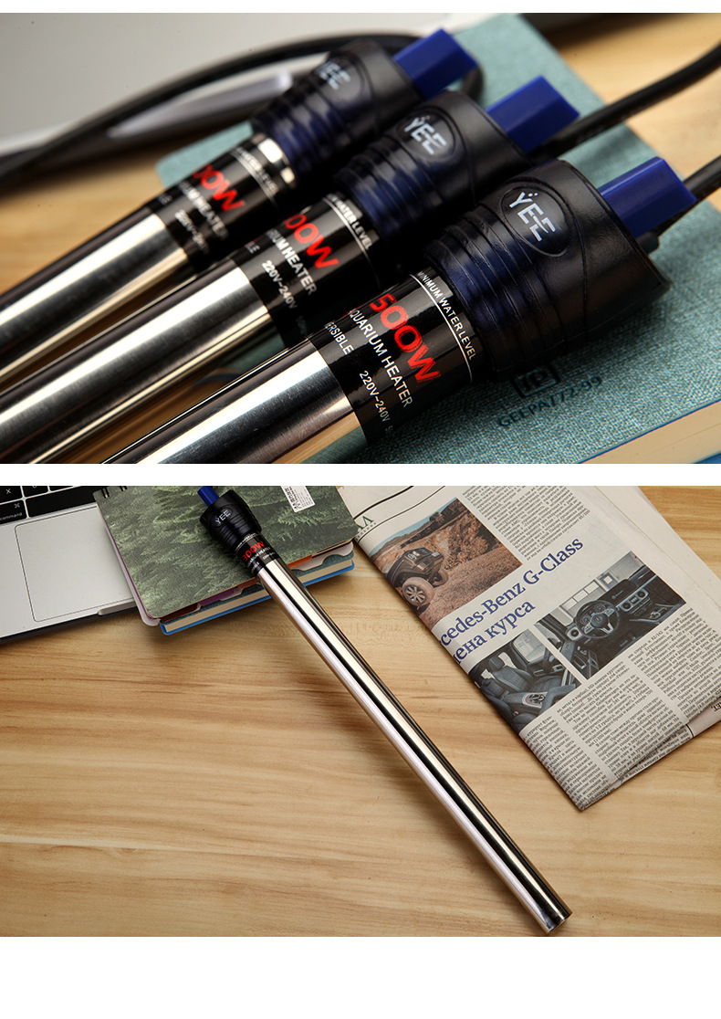 yee不锈钢加温棒防爆自动恒温乌龟缸水族箱加热器鱼缸加热棒小型