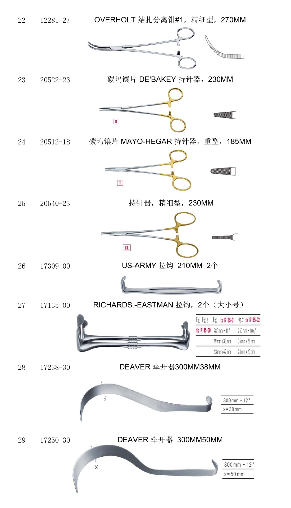 德国泰克诺tekno泰可诺主动瓣膜置换手术推荐器械包
