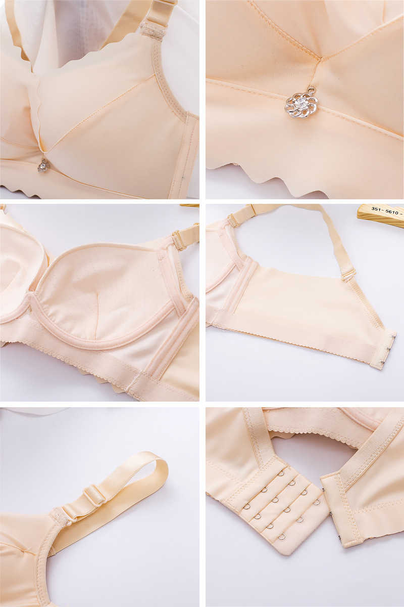 蕾丝无钢圈内衣文胸舒适纯棉聚拢透气美背性感薄款收副乳调整型