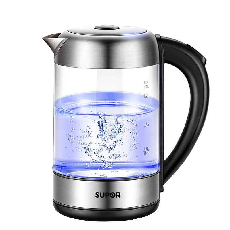 supor/苏泊尔 sw-17e29a自动断电大容量玻璃开水壶电茶壶烧水器