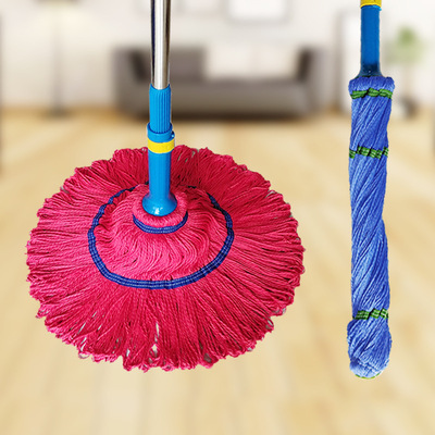 自拧水拖把棉线家用懒人拖布挤水拖把头旋转墩布免手洗干湿两用