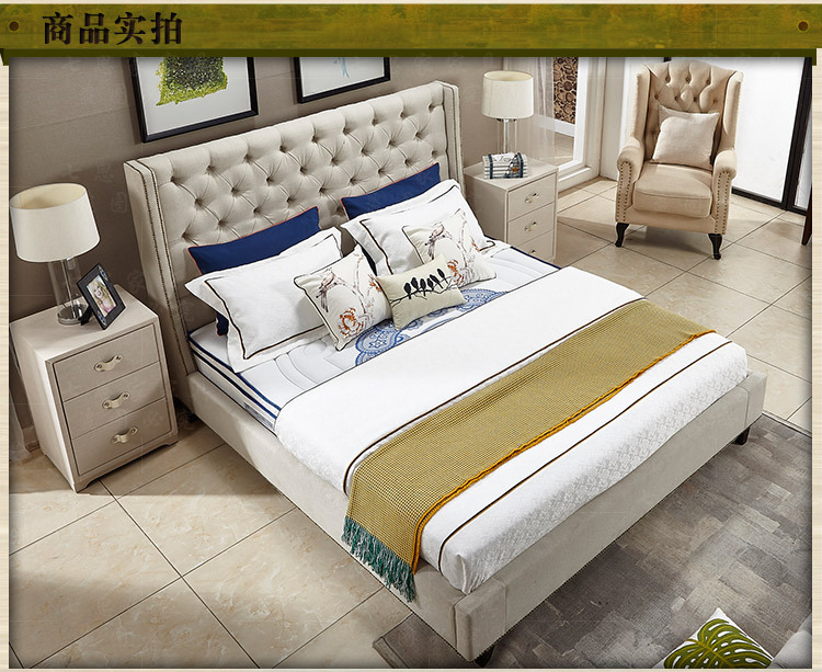 8米双人床酒店定制布艺床可储物