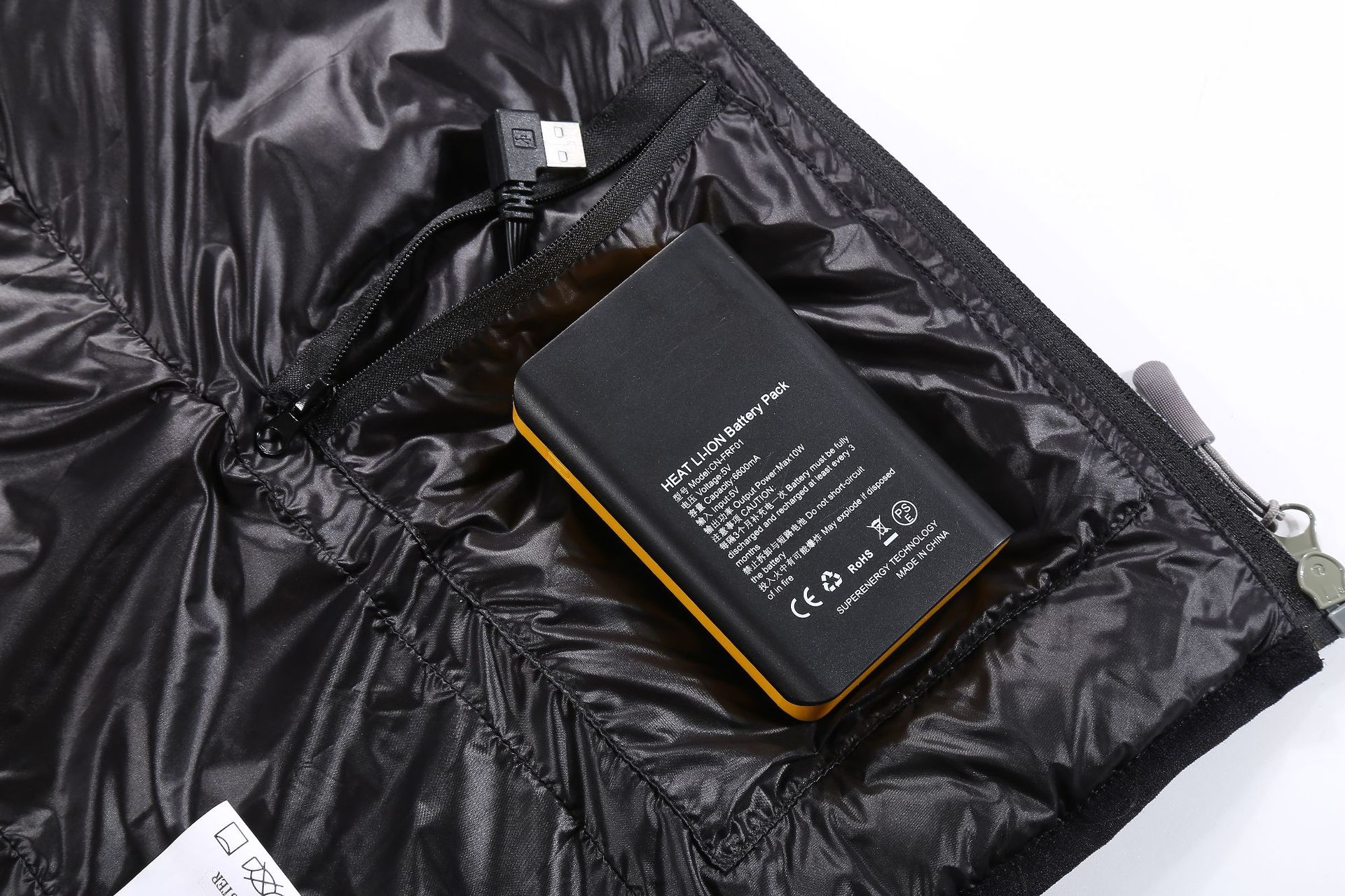 米电智能发热服 2018款usb发热马甲5v充电宝电热背心充电发热衣服