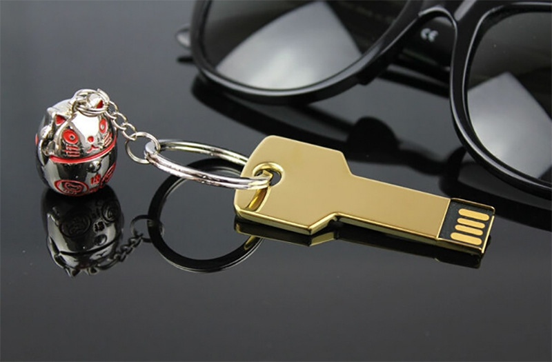 钥匙u盘企业定制广告优盘logo图案卡片式礼品创意u盘工厂批发