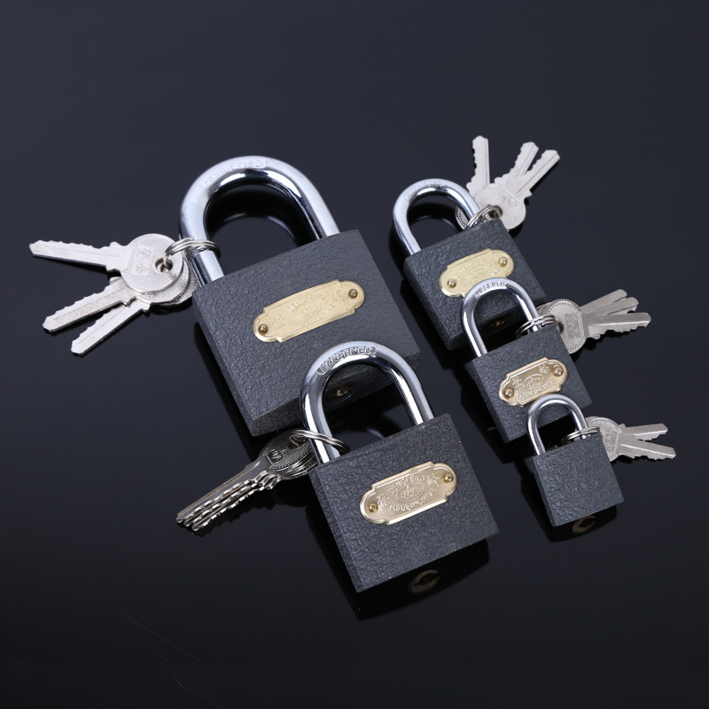 登峰挂锁锁具橱柜仓库锁头房门铁挂锁短钩长梁锁吊扣 互开361-367