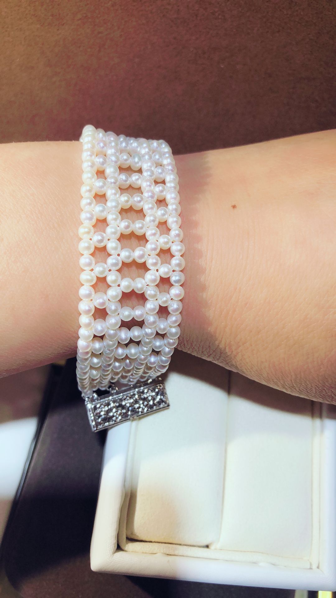 淡水珍珠手链多层珍珠4排手链手镯