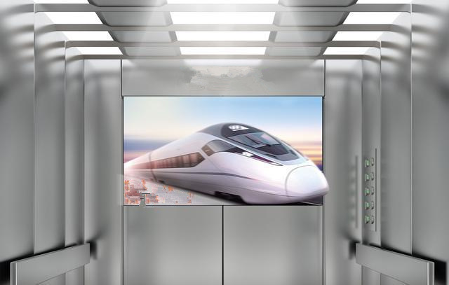 电梯广告投影机远程更换广告自动开关机橱窗广告投影机感应开关