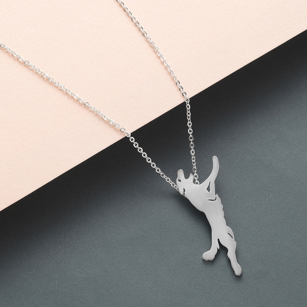 qiming新款个性德国牧羊犬项链时尚宠物吊坠外贸饰品速卖通