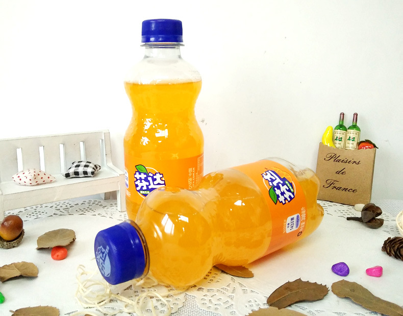 批发可口可乐芬达碳酸汽水橙汁味300ml*12瓶整箱休闲备选