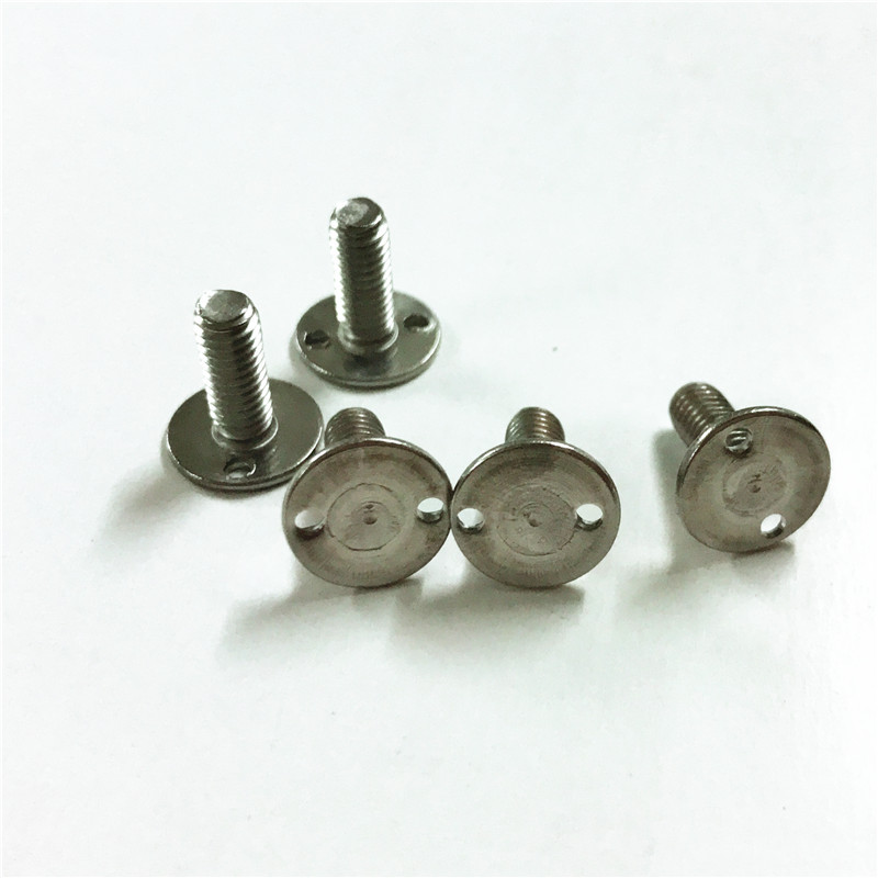 厂家直销大平头带二孔吸盘螺钉注塑预埋冲孔非标异形螺丝钉m4*10