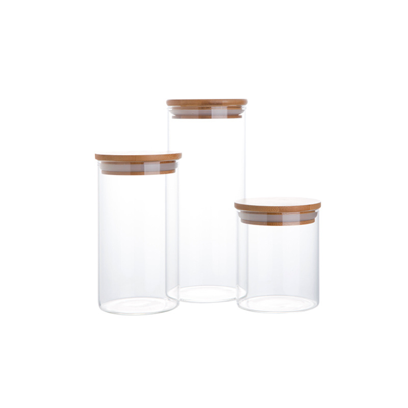 Japanese Household Transparent Glass Sealed Can Glass Jar Storage Box Food Dried Fruit Moisture-Proof Storage Tank Preservation Bottle