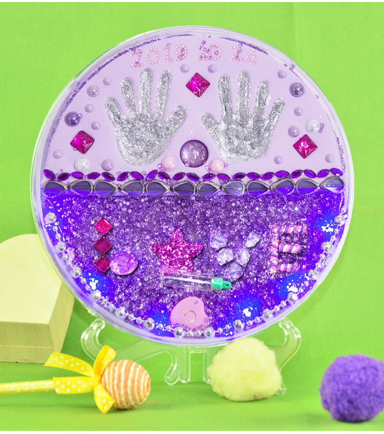 宝宝手足印泥新生儿长久保存满月百天礼物创意自制手脚印泥纪念品