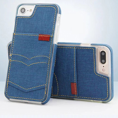 iphone6带插卡牛仔布手机套