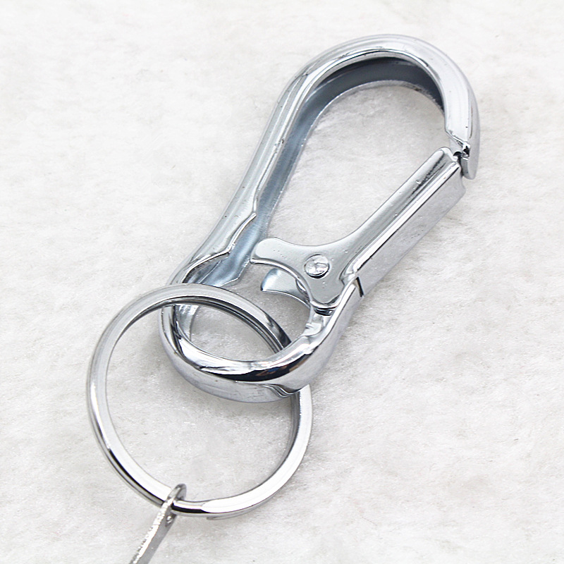 新款强人qr457-1a钥匙扣金属汽车不锈钢钥匙扣带耳勺挂汽车配件