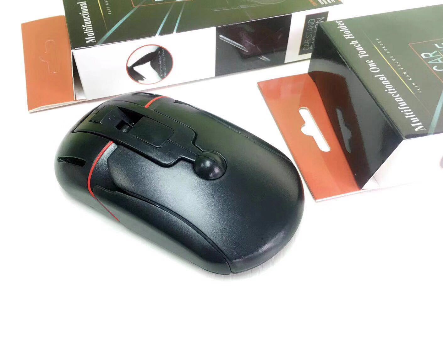 多功能车载手机支架鼠标创意吸盘式手机车载支架折叠鼠标支架