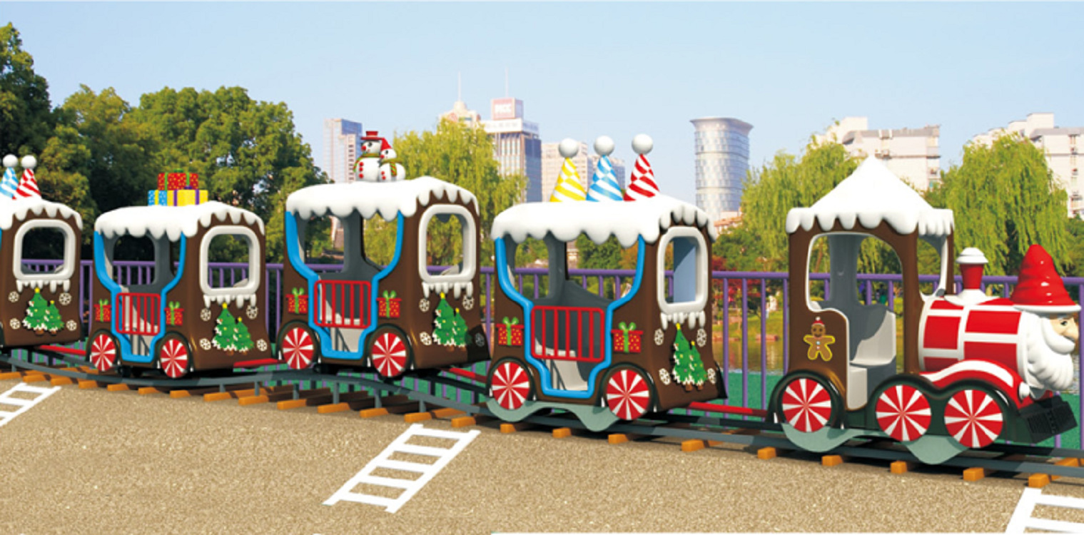 厂家直销火车头追逐车儿童娱乐设备 电动轨道小火车 观光游乐