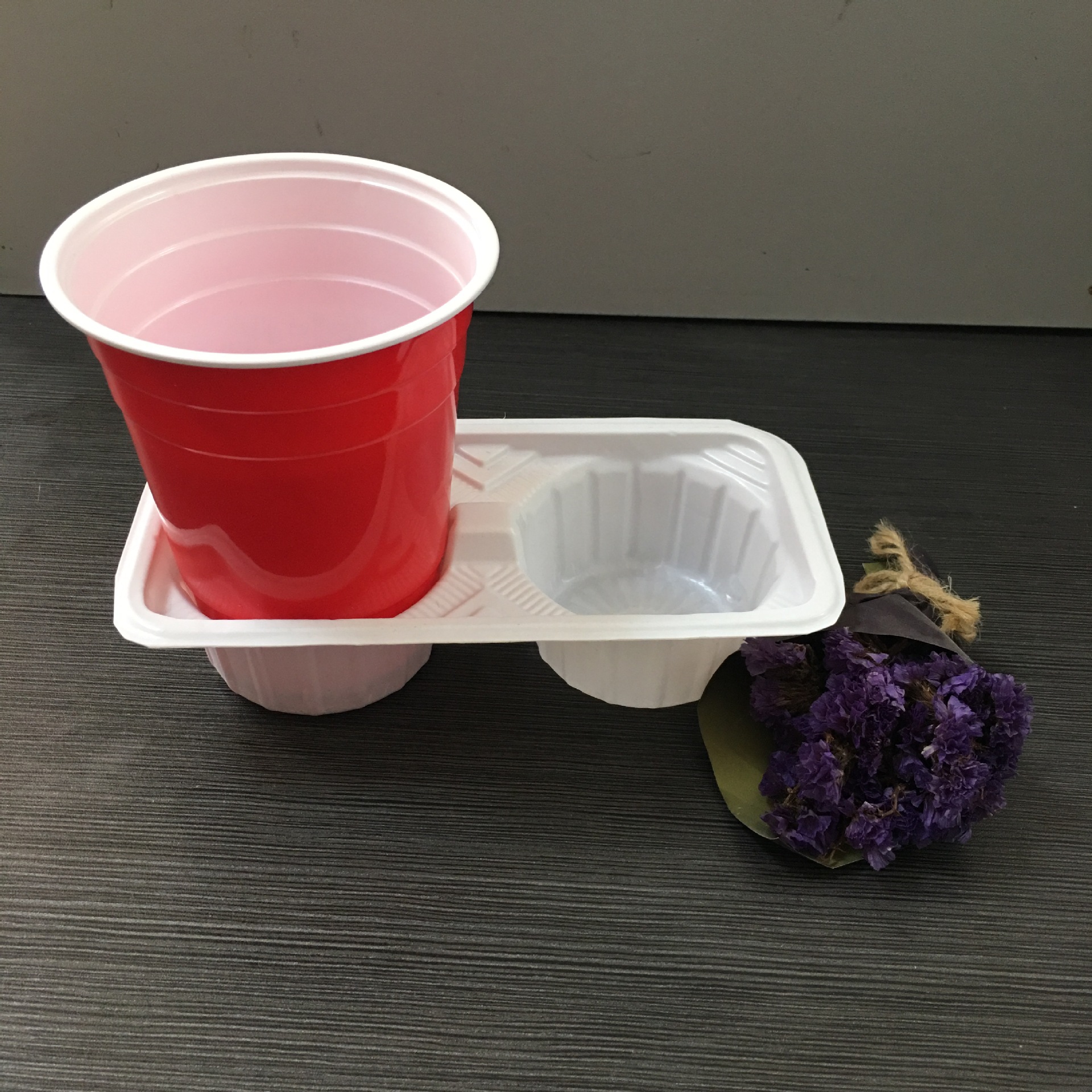 一次性塑料杯托白色杯托 二四杯杯架咖啡奶茶外卖杯托奶茶打包托