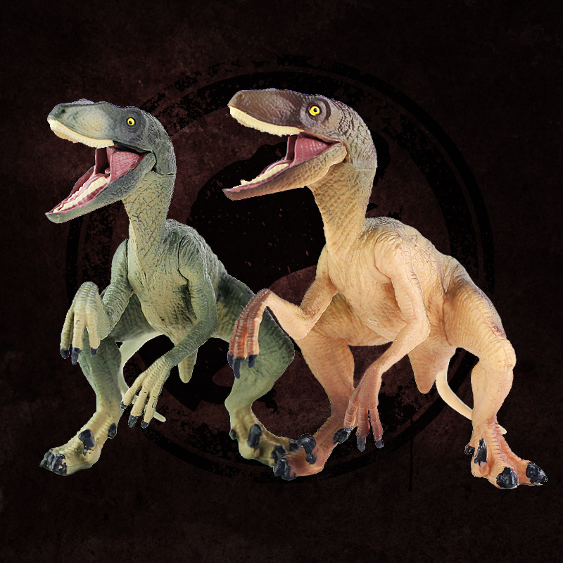 跨境侏罗纪迅猛龙模型玩具实心塑胶仿真恐龙模型静态男孩玩具