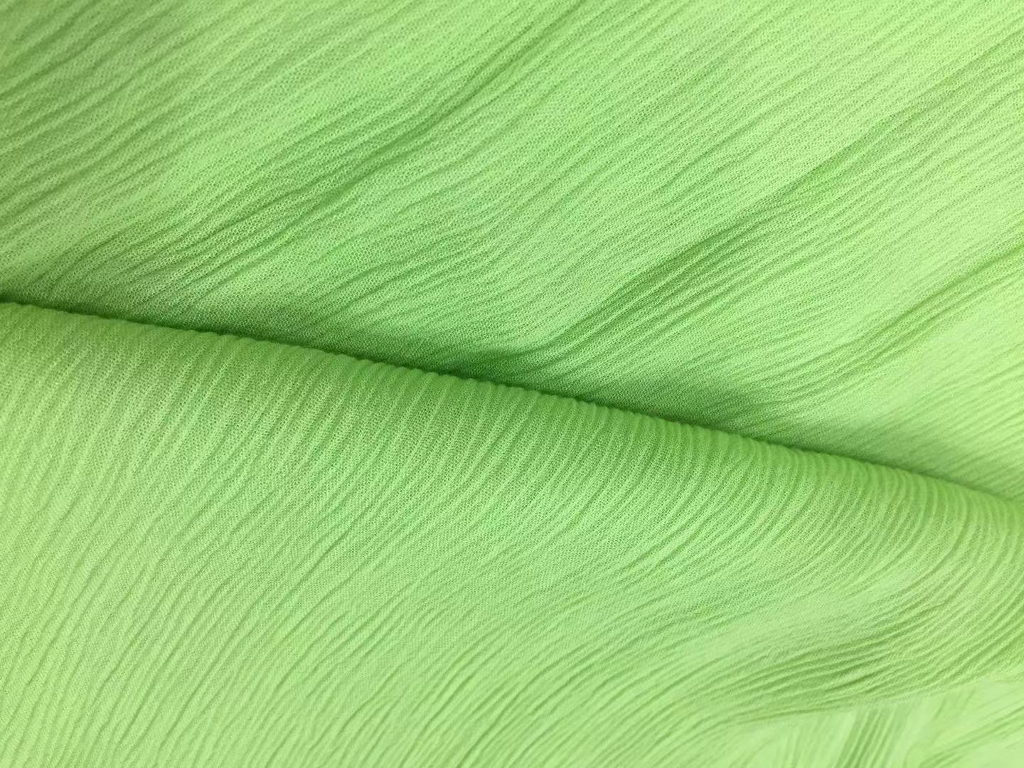 人棉30*24洗水压皱肌理绉布 素色人棉布 春夏女装连衣裙童装面料