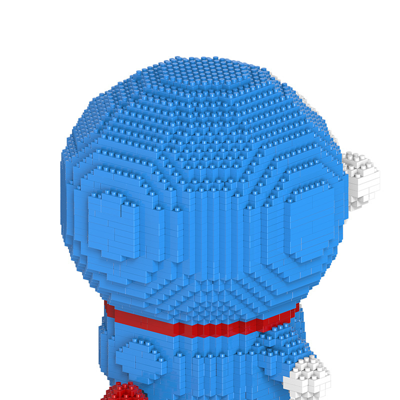 hc 1012钻石小颗粒积木儿童益智diy拼装玩具蓝胖子摆件礼物