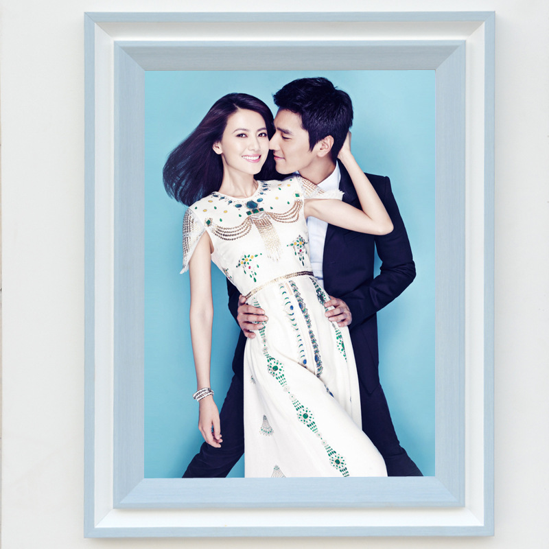 影楼相框 婚纱照相框创意挂墙16寸24寸30寸全家福结婚照简约画框