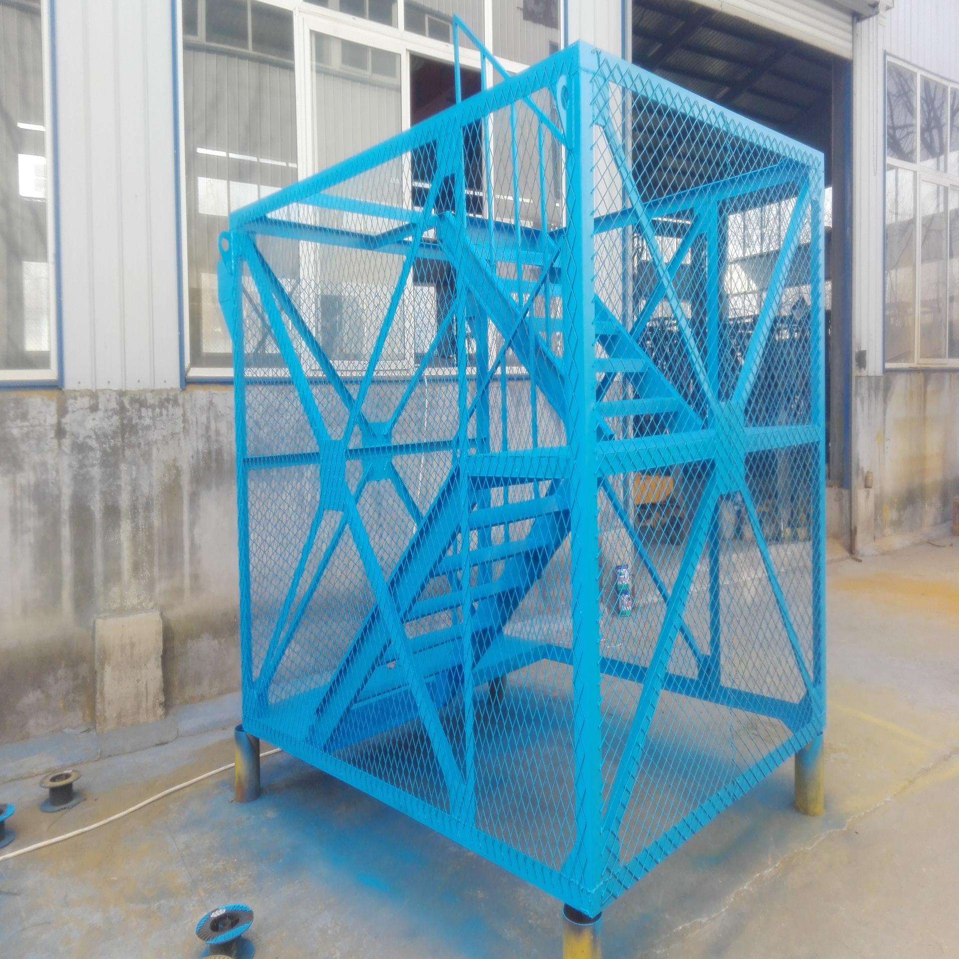 山东xlt323笼梯式钢爬梯厂家批发整体角钢框架组装式爬梯定制直销