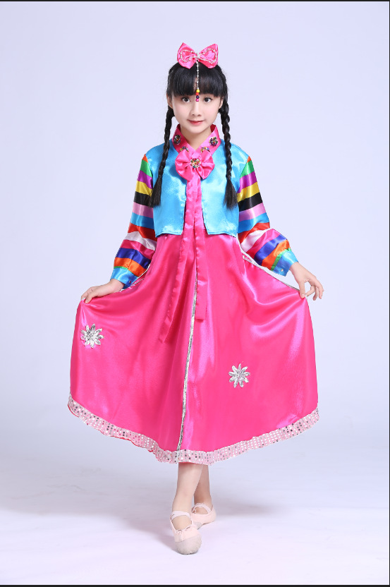 新款儿童韩服朝鲜族表演服女童大长今少数民族舞蹈服幼儿演出服装