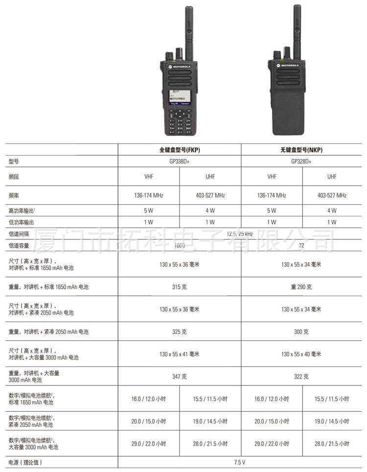 motorola gp328d 数字防爆对讲机 适用于生产运输管理等