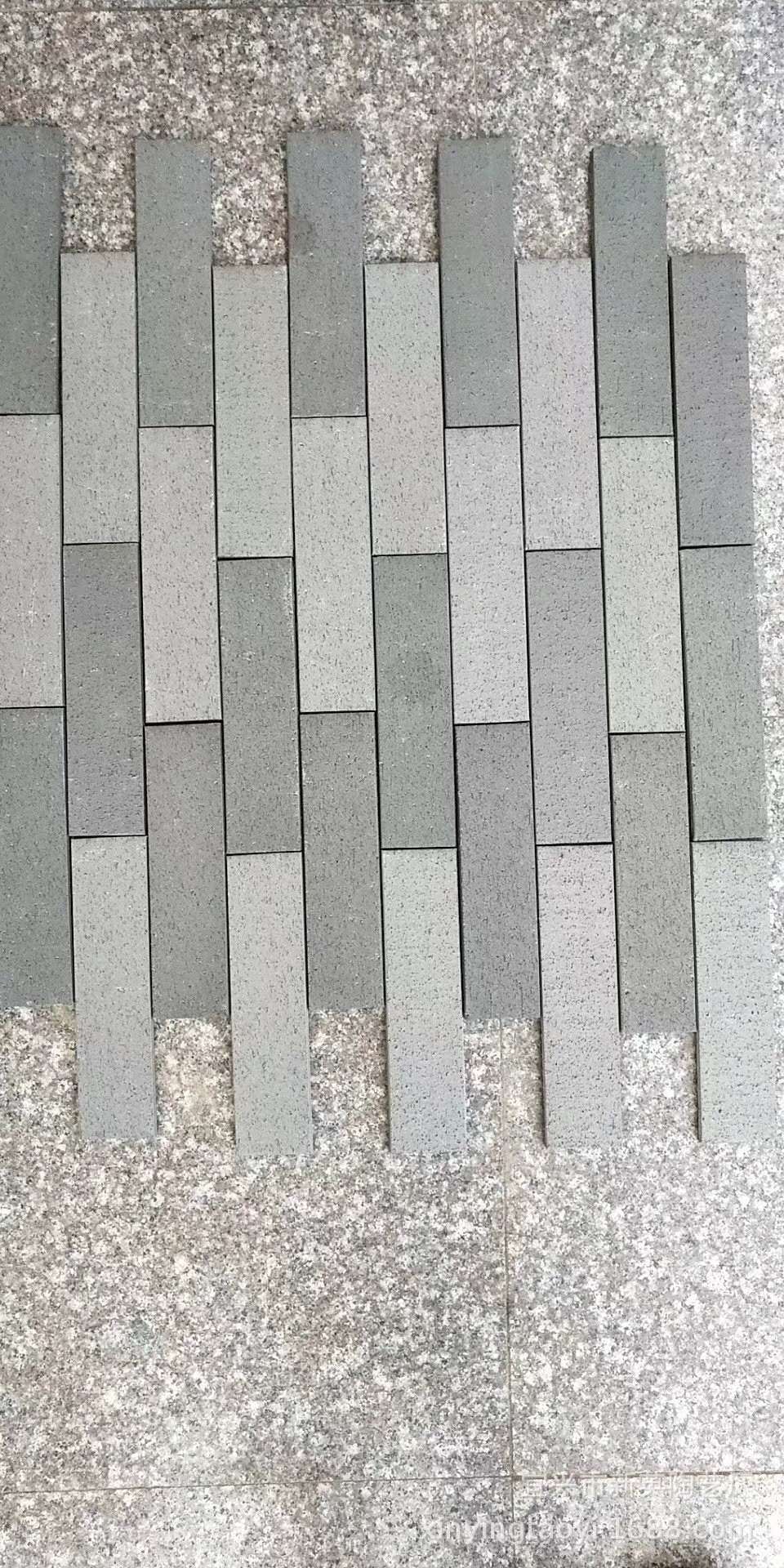 厂家陶土劈开砖 青灰色复古文化砖 室内外-别墅内外墙60*240