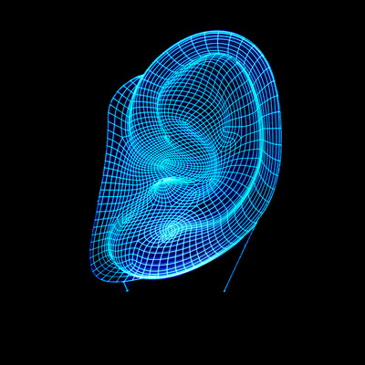 2019外贸新款耳朵七彩3d灯 led亚克力视觉立体灯 触摸创意3d台灯