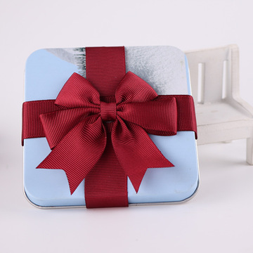 礼盒蝴蝶结皮筋双面涤纶带蝴蝶结礼品包装红色丝带蝴蝶结包装彩带