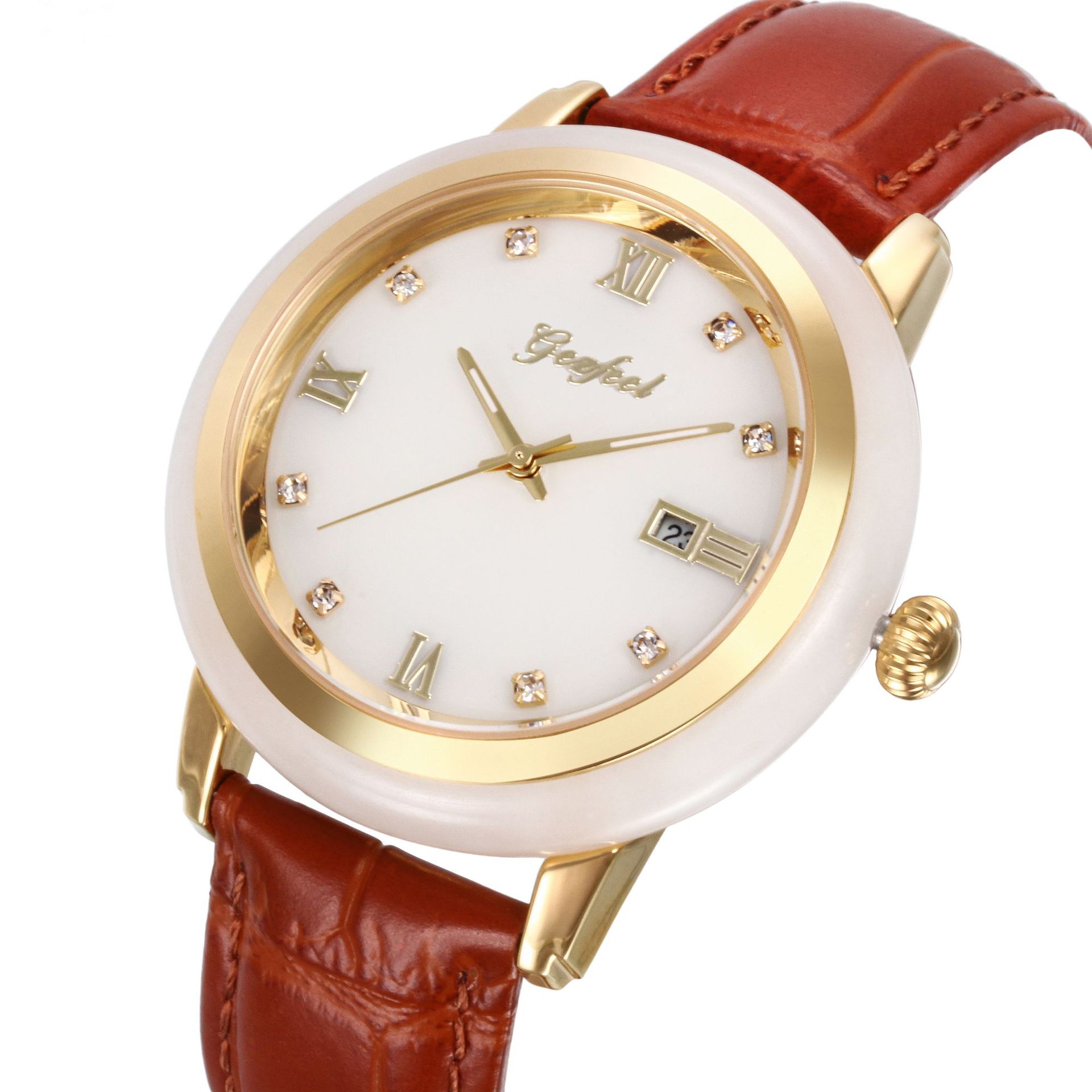 快手热卖批发抖音爆款和田玉手表白玉手表情侣表玉石手表一件代发