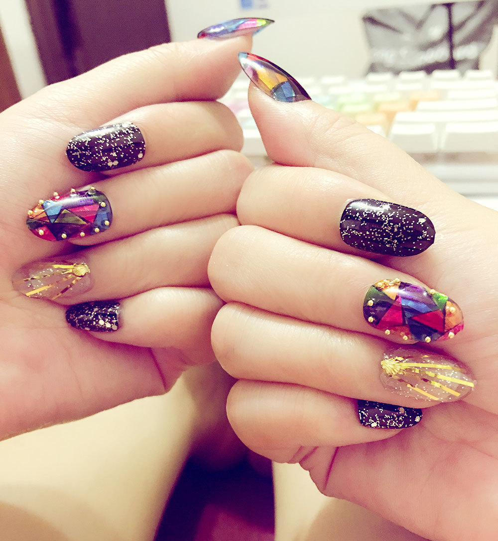 美甲成品 欧美时尚个性假指甲贴片 24片 光疗甲l22