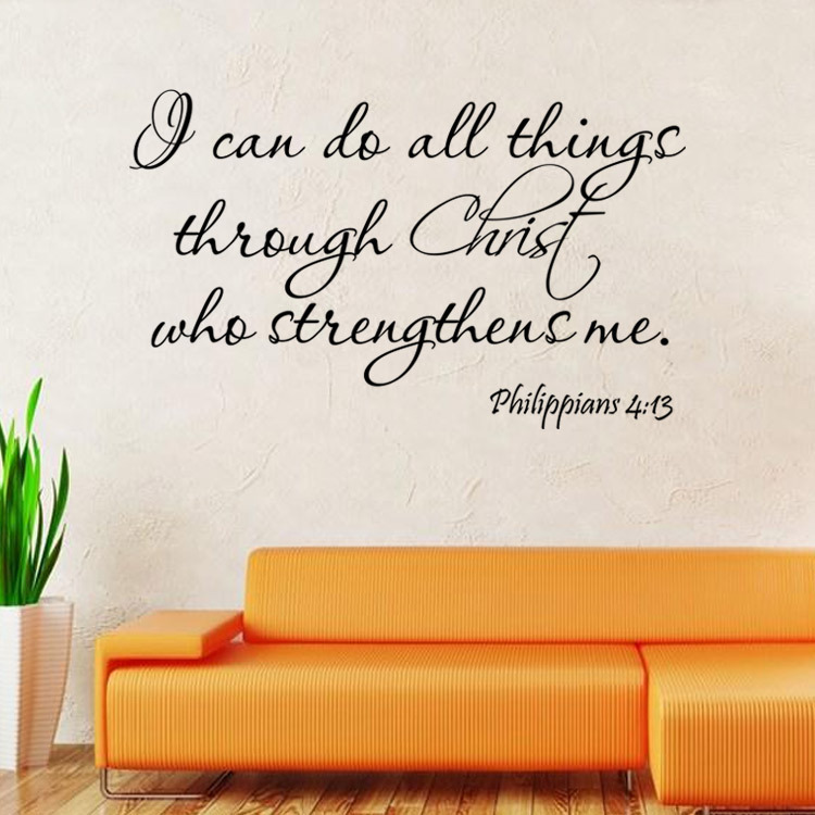 aw9392墙贴i can do英文励志名言客厅卧室装饰墙贴纸厂家批发定制