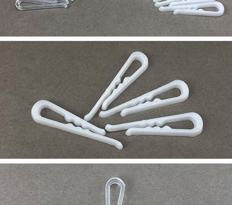 abs塑料胶夹 透明有齿胶夹扣子 衬衫夹扣白色胶夹扣子服装辅料