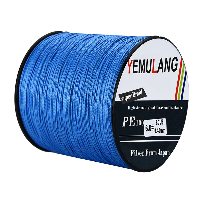 五彩1000米4编大力马鱼线pe线编织渔线/织网线风筝线灰色织网线