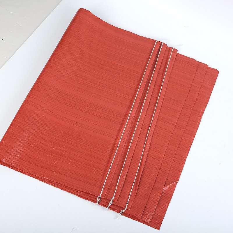 厂家直销红色编织袋化工矿产品包装袋桔红危险品蛇皮袋定制