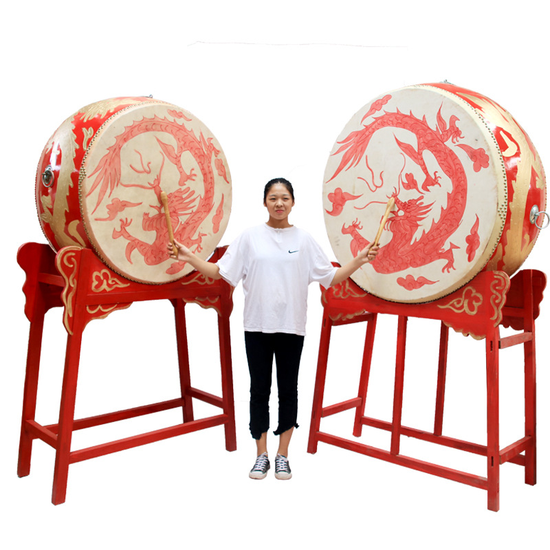 5米立式战鼓大鼓牛皮鼓立鼓架子寺庙鼓威风锣鼓