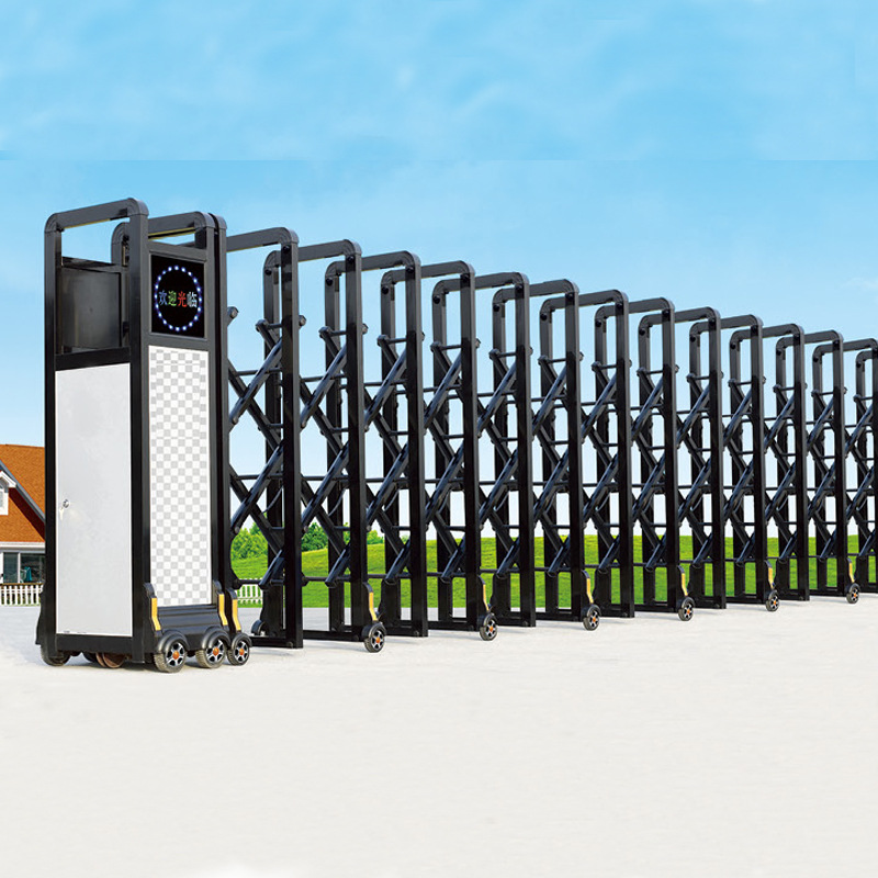 云浮铝合金电动伸缩门无轨遥控大门 学校围墙自动门龙源达厂家