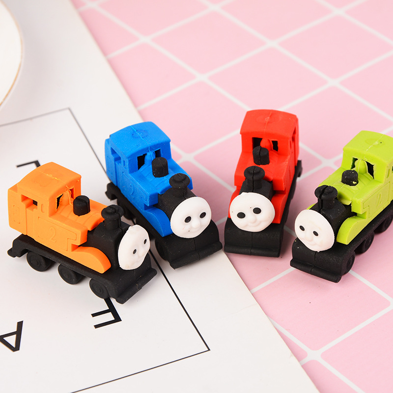 学生礼品火车头橡皮擦卡通托马斯造文具儿童小火车橡皮擦学生礼品