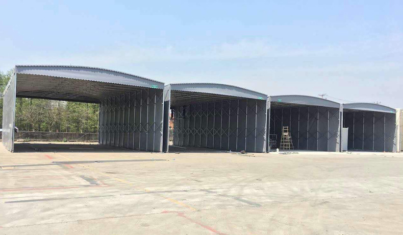 定制户外移动遮阳推拉棚 室外临时活动雨篷 南京市伸缩折叠推拉蓬