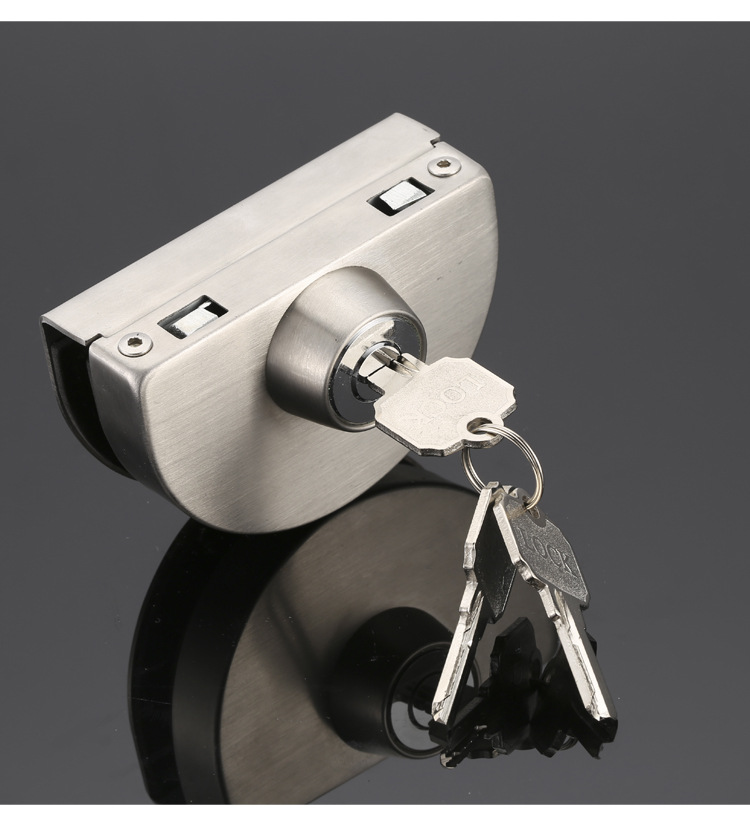 不锈钢玻璃门锁单门单开锁无框钢化玻璃门锁办公室门商铺门锁