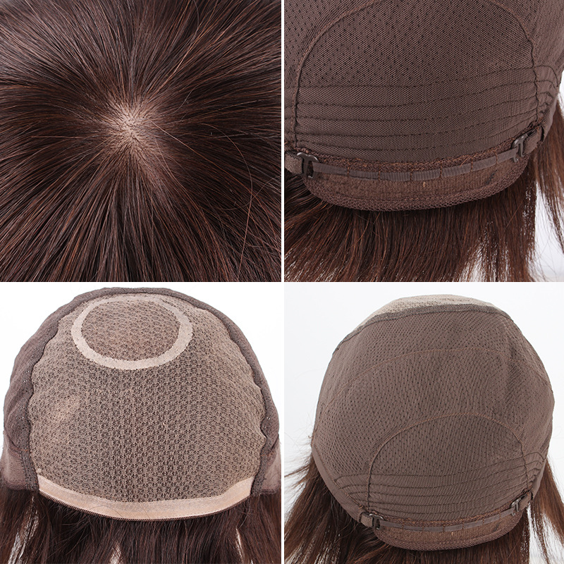 全手织假发套真发毛坯发全套真发假发 发套可烫可染色批发