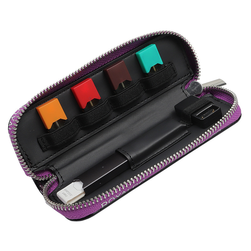 源头厂家直销mini款juul电子烟收纳包双色内带纹路适用于juul皮套