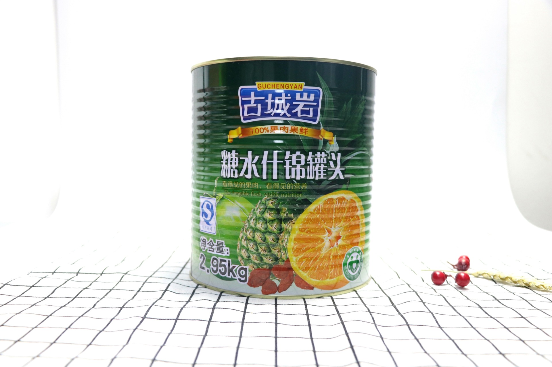 古城岩2.95kg糖水什锦杂果罐头酒店餐饮自助冷饮烘焙批发厂家招商