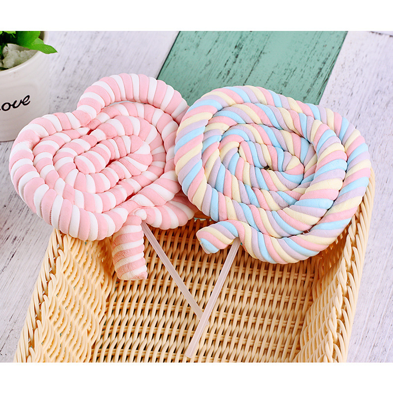 汇丰源70克超大创意五彩棉花糖儿童节礼物爱心棉花圈棒棒糖软糖