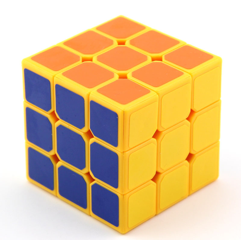 大雁展翅42mm三阶魔方黄色42cm顺滑3阶比赛专用魔方儿童玩具
