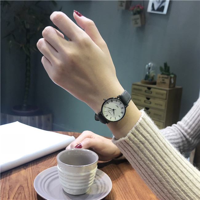 手表女学生简约文艺复古style潮流ulzzang石英女表韩版学院风情侣