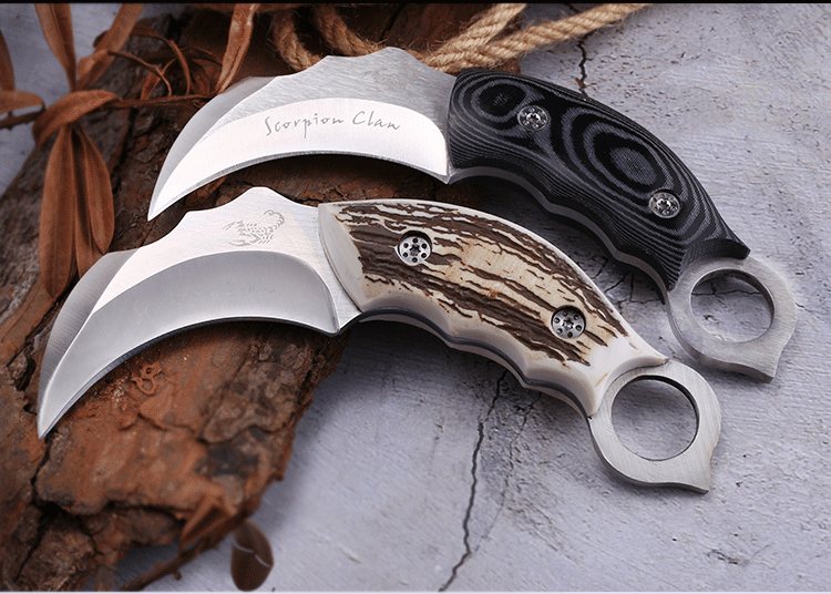 户外爪刀 毒蝎子爪刀 爪子户外刀具 小直刀 野营丛林野外生存小刀