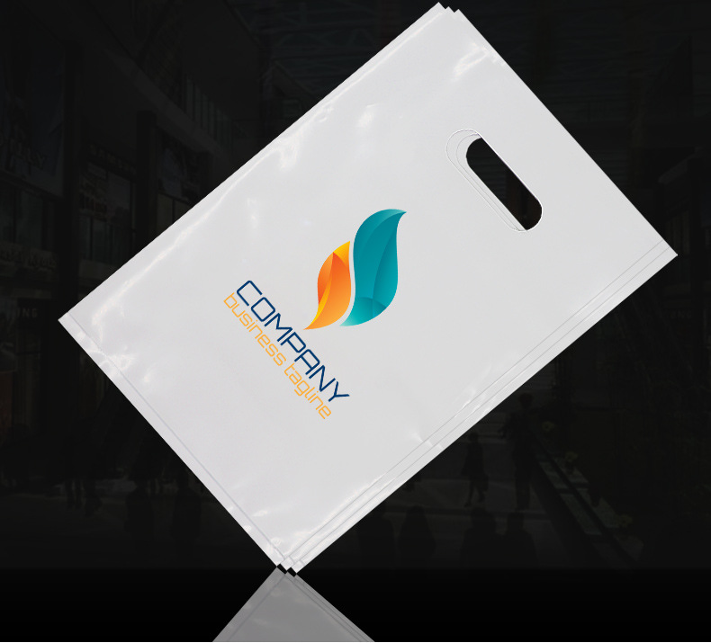 工厂生产手提服装塑料袋 加厚包装防水pe购物平口袋定制logo